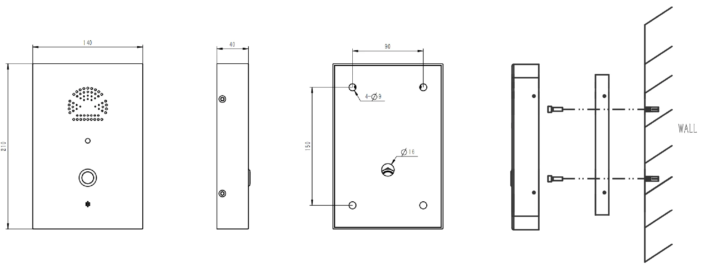 JR302-SC-SIP Dimensions