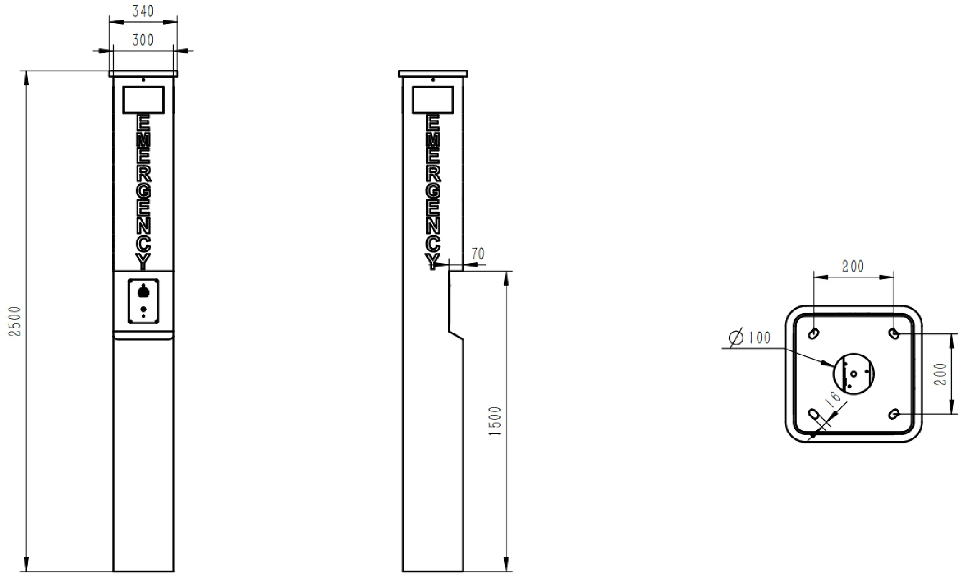 JR321-SC-SIP Dimensions
