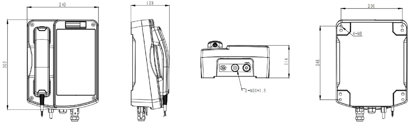 JREX106-CB-AL Dimensions